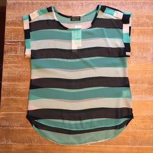 Striped Papermoon Scoop Neck Blouse, SP (NWT)